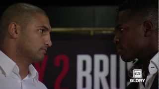 Staredown SILVA vs BONJASKY  Glory 2 Brussels  Bonsjasky is back [upl. by Onabru]