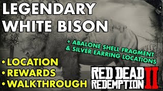 Red Dead Redemption 2  Legendary White Bison  Crafting Bison Horn Talisman LocationGuide [upl. by Vitus]