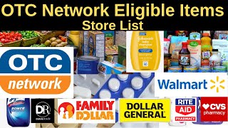 OTC Network card eligible items and Store List  OTC Network card Product List [upl. by Cerys]