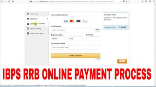 How to Make Payment in IBPS RRB OFFICE ASSIATANT OFFICER SCLAE I Online Form  Step by Step Process [upl. by Noicpesnoc]