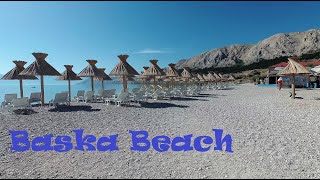 Baska Beach Camping morze  góry Chorwacja Krk [upl. by Nosylla]