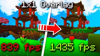 Best 1x1 block OVERLAY FPS BOOST PVP Texture Pack [upl. by Aurelius]