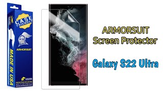 ARMORSUIT MilitaryShield Screen Protector for Samsung Galaxy S22S23 Ultra Unboxing and Application [upl. by Ynor]