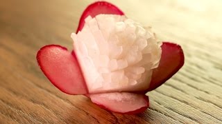 How to Make Radish Garnish Flower [upl. by Case203]