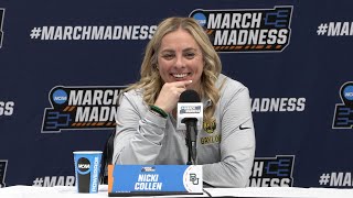 Postgame Presser Baylor Womens Basketball Beats Virginia Tech to Advance to Sweet 16 [upl. by Ahsiekit315]