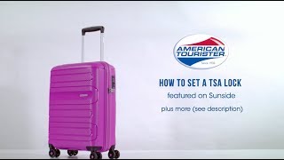 American Tourister TSA Lock Instruction video  Sunside [upl. by Cassandre819]