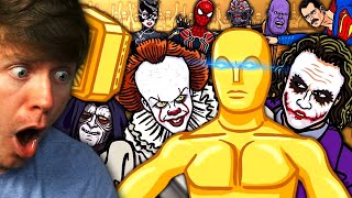 Reacting to the SUPER SHOWDOWN BOWL Super Heros vs Super Villains [upl. by Danell160]