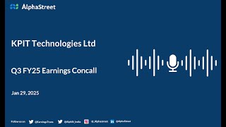 KPIT Technologies Ltd Q3 FY202425 Earnings Conference Call [upl. by Inaluahek]