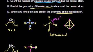 VSEPR for 4 electron clouds  AP Chemistry  Khan Academy [upl. by Gautea]