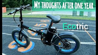 Ecotric 20quot Fat Tire Foldable Ebike  My Thoughts After One Year  Budget Electric Bike [upl. by Handler989]