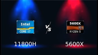 Core i7 11800H VS Ryzen 5600X [upl. by Ellerehs210]