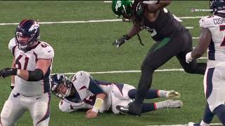 Brett Rypien Takes Multiple Cheap Shots on Final Plays  Broncos vs Jets  NFL 2020 Week 4 [upl. by Hsu]