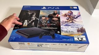 PS4 Slim 1TB with 3 Games Unboxing Playstation 4 Black Friday Bundle [upl. by Yoshiko536]