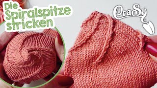 Sockenspitze quotSpiralapitzequot stricken  einfach Beginner [upl. by Vtehsta234]