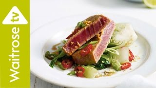 Seared Tuna With Chilli And Pak Choi  Waitrose [upl. by Lilaj]