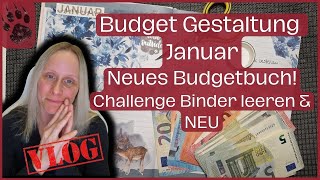 SPAREN Budgetgestaltung Januar 🥳 NEUE Challenges amp Buch umschlagmethode budgetplanung vlog asmr [upl. by Anaujal389]