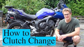 How to Change Yamaha FZ6 Clutch [upl. by Brynne]