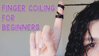 HOW TO FINGERCOIL  Defined curls for beginners [upl. by Hedi]