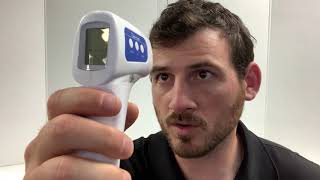 How to Use the BerrComm NonContact Infrared Digital Thermometer [upl. by Enilav]