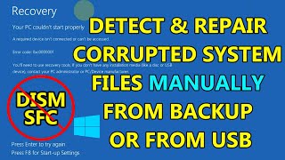 How to Replace Corrupted or Missing System Files Manually to Repair Blue Screen in Windows 10 amp 11 [upl. by Gnex279]