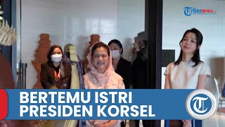 Iriana Jokowi Bertemu Istri Presiden Korea Selatan [upl. by Ameerahs595]