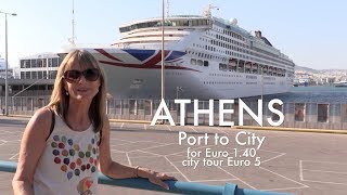 Athens Port to City and tour  cheapest way [upl. by Anilem916]