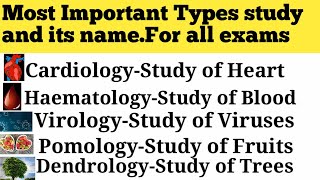 Different types of studies and their NamesRoot words with logyA list of different types of study [upl. by Lochner]