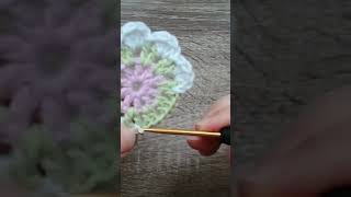 CROCHET Flower mandala 🌺Learn to crochet ♥ Easy crochet projects for beginners ♥ shorts [upl. by Noryt887]