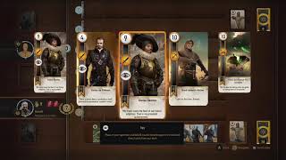 Witcher 3 Gwent Beating High Stakes with the Nilfgaardian Empire deck Hard Gwent difficulty [upl. by Kast898]