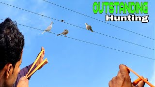 Ultimate Birds Hunting Skills With Handmade Slingshot [upl. by Owens]