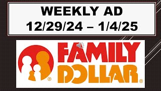 FAMILY DOLLAR WEEKLY AD 122924  1425 [upl. by Tamsky]