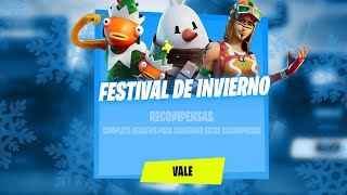 EVENTO FESTIVAL DE NAVIDAD en Fortnite Regalos y Recompensas Gratis [upl. by Ecirtnahc]