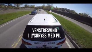 WrightTV Venstresving i lyskryss med pil [upl. by Rolyak941]