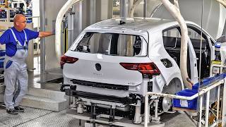 Volkswagen Golf 8 production in Germany Wolfsburg [upl. by Fredela]