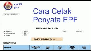 Cara cetak penyata EPF baca deskripsi untuk login iAkaun [upl. by Brandice]