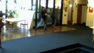 Surveillance video from Seattle Pacific University shooting [upl. by Einiffit]