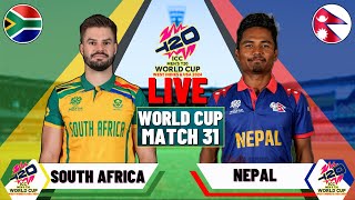 Live Nepal vs South Africa T20 World Cup Match 31 Live Match Today  NEP vs SA Live match [upl. by Chrisoula]