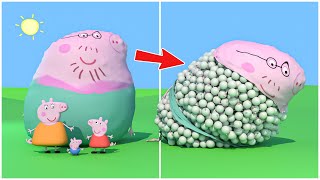 Peppa Pig vs 1000KG Weight experiment 😄 NOT FOR KIDS V2 [upl. by Derrik]