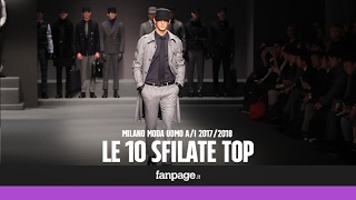 Milano Moda Uomo le 10 sfilate top AutunnoInverno 1718 [upl. by Ketchan548]