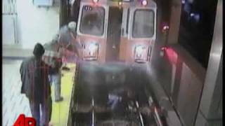 Raw Video Woman Fell in Front of Oncoming Train [upl. by Pappano]