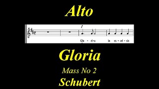 Schubert  D167  Mass No2 in G 2Gloria  Alto [upl. by Justen775]