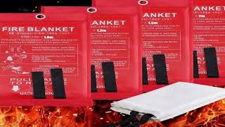 4 Size Square Fire Blankets Fiberglass Retardant Fire Suppression Emergency Survival Kit for Pe [upl. by Notyalk203]