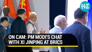 BRICS Summit PM Modi Chats With Chinas Xi Jinping  LAC Standoff [upl. by Ximenes39]