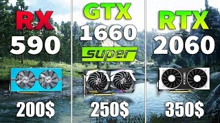 RX 590 vs GTX 1660 SUPER vs RTX 2060 Test in 9 Games [upl. by Seligman760]