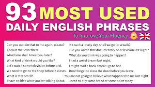 93 Most Used Daily English Phrases to Improve Your Fluency in English Conversations [upl. by Noimad]