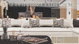 MODERN COZY FAMILY HOME  Sims 4 CC Speed Build  DOWNLOAD LINK TRAYCCCC LINKS [upl. by Llecrep]