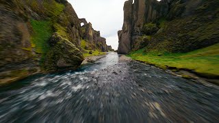 FPV Drone Flight through Beautiful Iceland Canyon [upl. by Lehcim118]