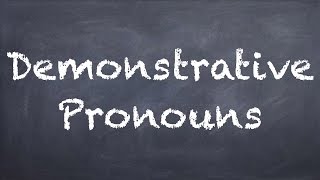 Demonstrative Pronouns  German 2 WS Explanation  Deutsch lernen [upl. by Sarina]