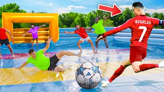 WORLD’S BIGGEST SLIP N SLIDE FOOTBALL MATCH ft RONALDO JR [upl. by Larry]