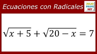 Ecuaciones con radicales  Ej 6 [upl. by Chiou264]